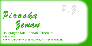 piroska zeman business card